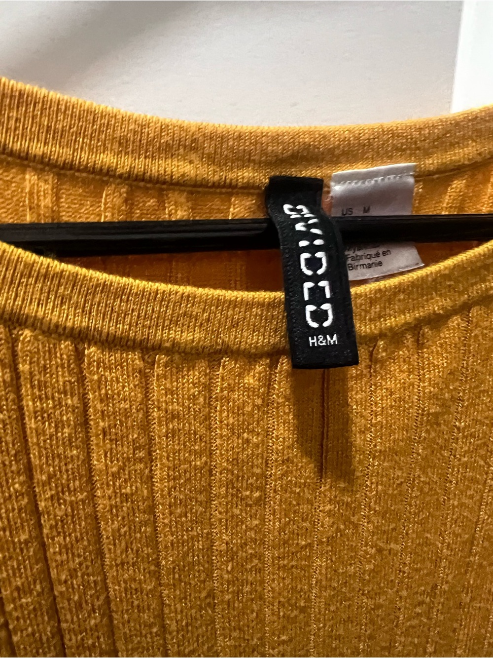 H&M Ribbed Mustard Halter Tank Top - Picture 3 of 6